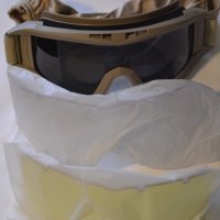 Очки тактические, полно размерные, со сменным стеклом.